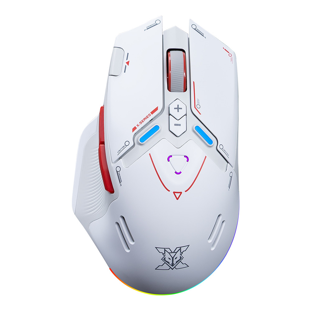 WIRELESS MOUSE (เมาส์ไร้สาย) NUBWO X210 VORTEX - WHITE }