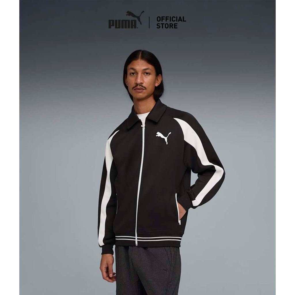 PUMA Prime/Select แจ็คเก็ตออกกำลังกาย T7 Big Cat สำหรับผู้ชาย สีดำ - 63440001