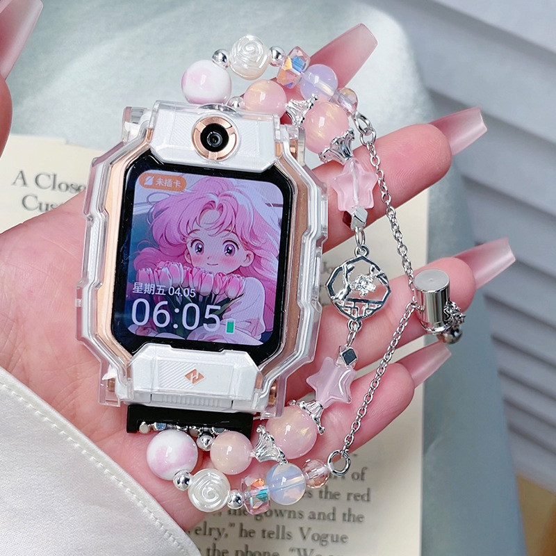 สายนาฬิกา DIY ดาวสีชมพู สำหรับนาฬิกาเด็ก smartwatch รุ่น Z9/Z8/Z7/Z6A/Z6S พร้อมเครื่องมือ |1CWPOPYL|