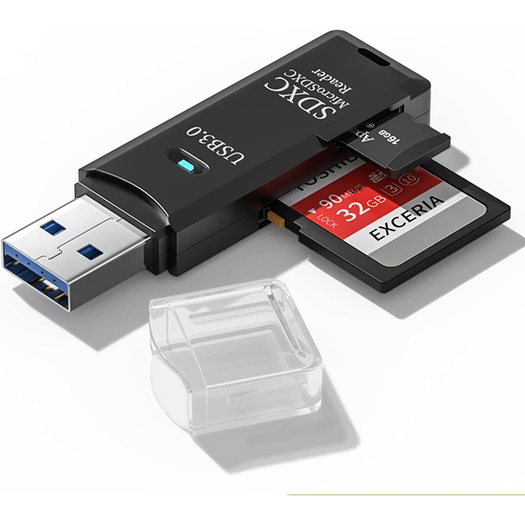 5Gbps 2 In 1 TF SD Card Reader USB 3.0 Micro SD Card เป็น USB Adapter Card Reader