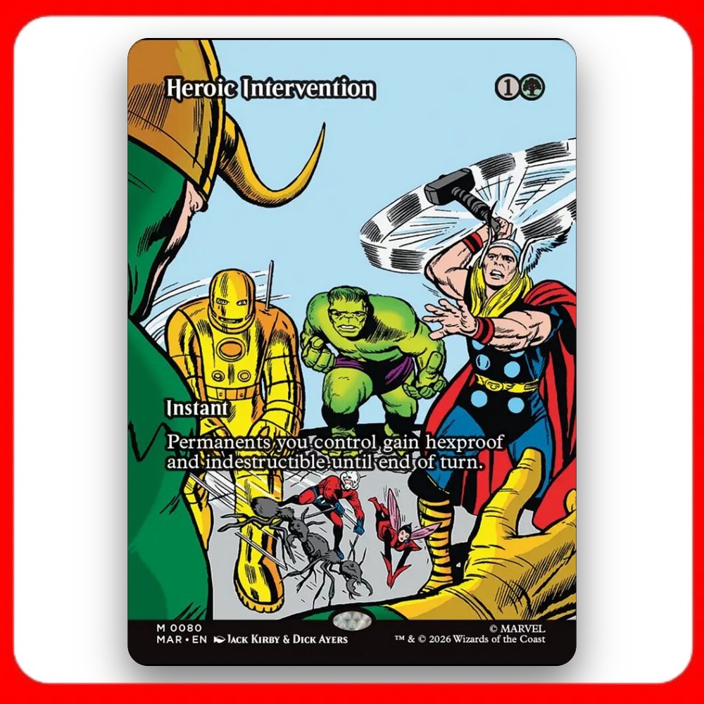 [MTG] Heroic Intervention (Borderless) (#80) [MAR] [GREEN] [MYTHIC] | Magic the Gathering
