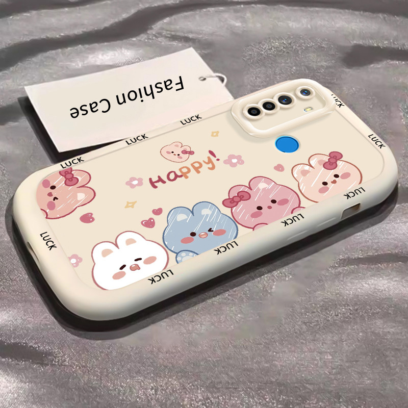 เคสสำหรับ Realme 5 5i 5s 6i C3 C3i เคสโทรศัพท์หมีกระต่ายซิลิโคนกันกระแทก