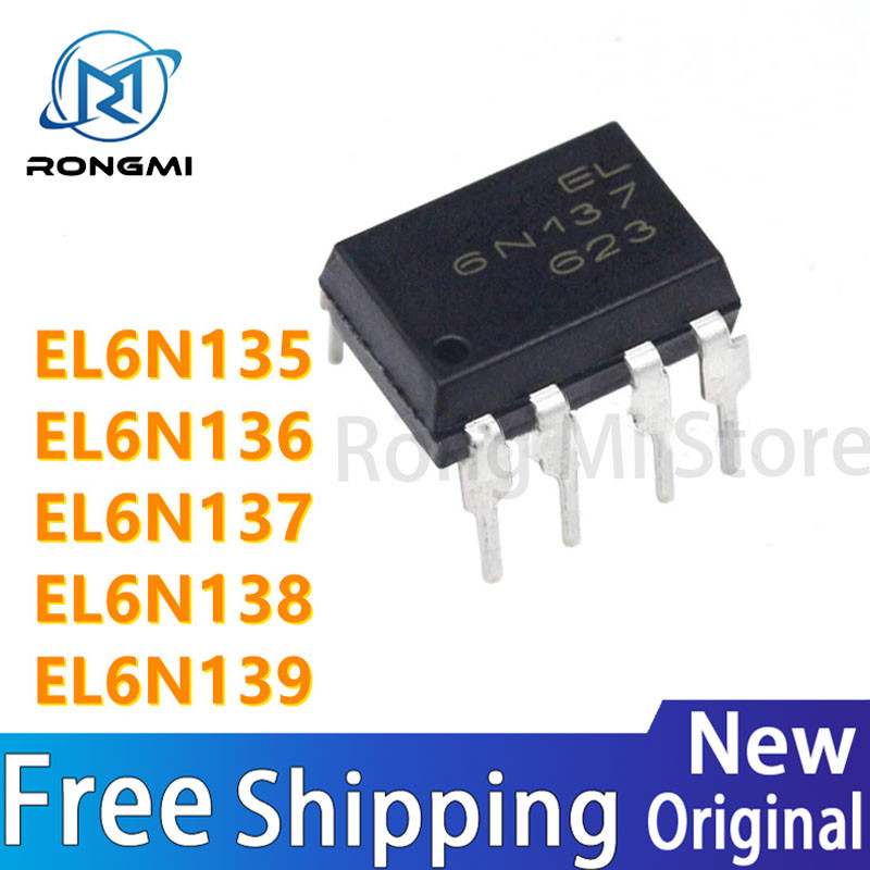 10 ชิ้น/ล็อตใหม่ EL6N135 EL6N136 EL6N137 EL6N138 EL6N139 6N135 6N136 6N137 6N138 DIP-8 optocoupler ป