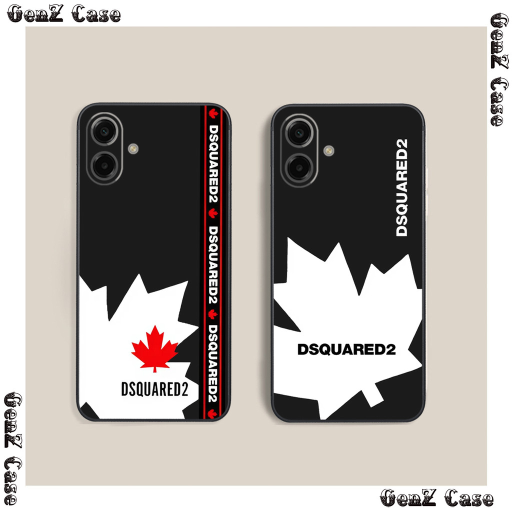 เคส Samsung A07 5G ขอบสี่เหลี่ยมพิมพ์ลายใบเมเปิ้ล Dsquare2 icon hot trend