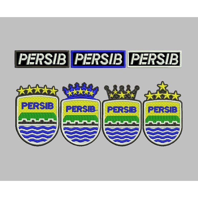 HD-R12 PERSIB โลโก้ PATCH 5 ดาว CROWN TEXT SERIES EMBROIDERY อุปกรณ์เสริม BET/EMBLEM