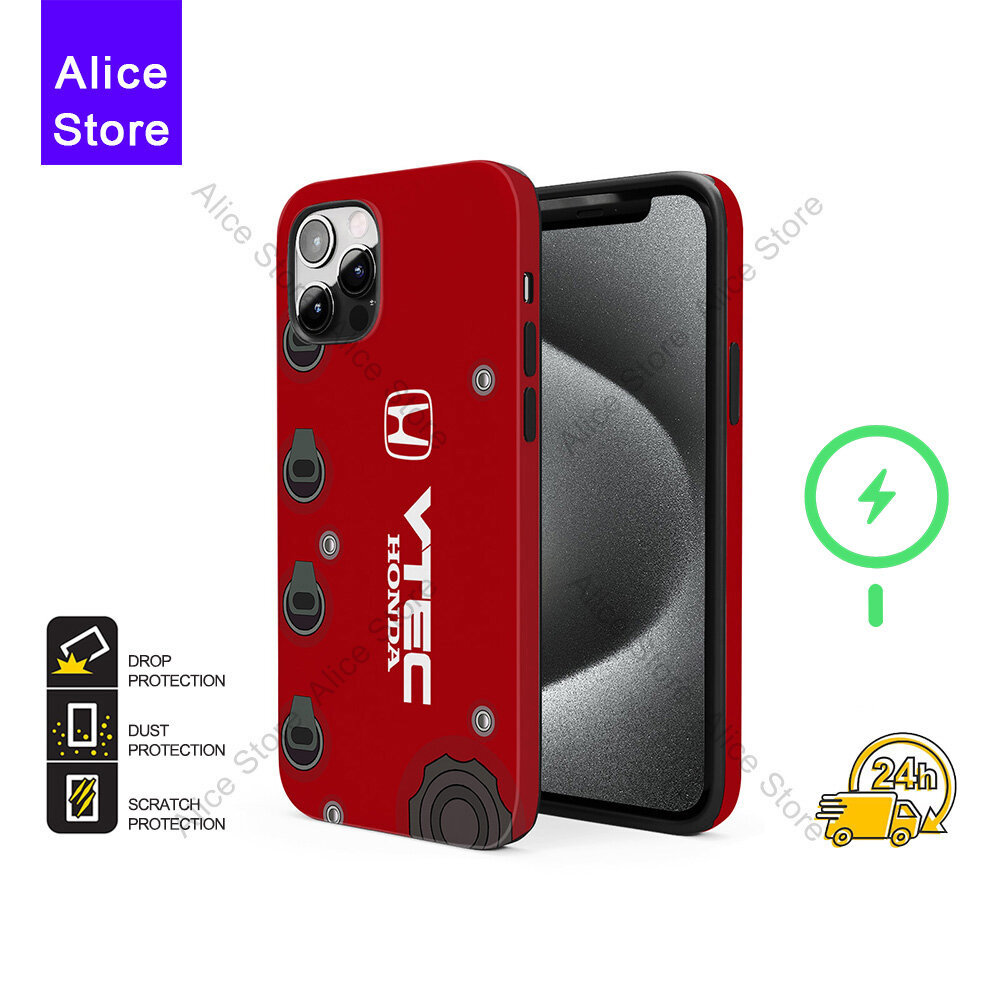Honda D15B Civic VTEC เครื่องยนต์เคสโทรศัพท์สําหรับ iPhone 17 Pro Max / iPhone 16 Pro Max / 15 / 14 