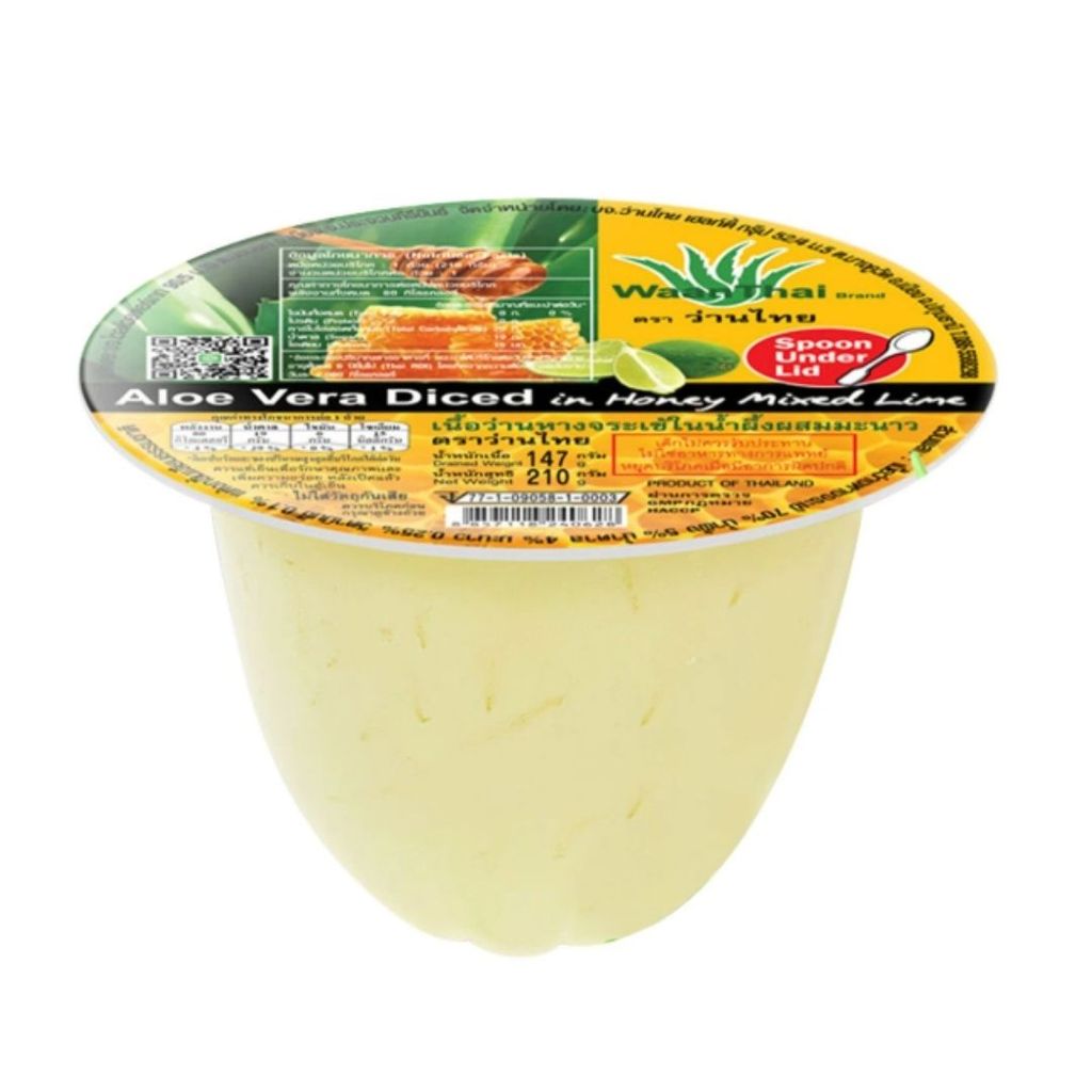 ว่านไทย เนื้อว่านหางจระเข้ในน้ำผึ้ง Waan Thai Aloe Vera in Honey 210g.