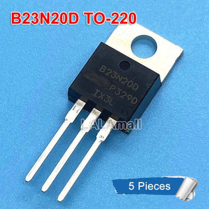 5pcs Original B23N20D TO-220 IRFB23N20D FB23N20D TO220 24A/200V/170W MOSFET ทรานซิสเตอร์ยี่ห้อใหม่
