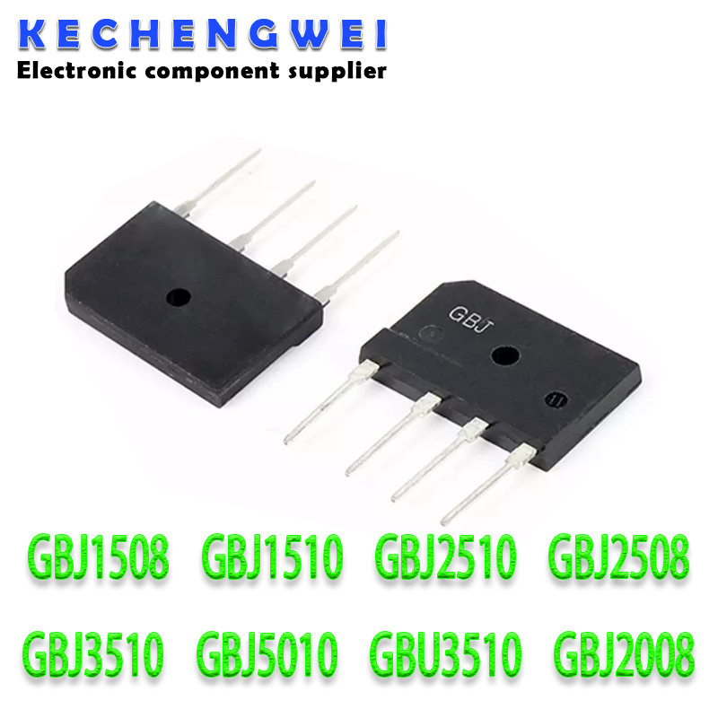 5PCS Bridge Rectifier GBJ1508 KBJ1508 GBJ1510 KBJ1510 GBJ2510 KBJ2510 GBJ2008 GBJ3510 KBJ3510 GBJ501