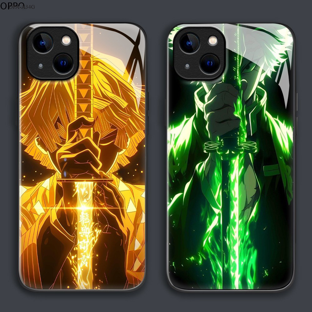 เคส For เคสแข็ง OPPO A3 A3X A60 A18 A78 A79 A17 A54 A38 A58 A77 A98 A17K A57 Pro 4G 5G เคสออปโป้ Glass Case BLK