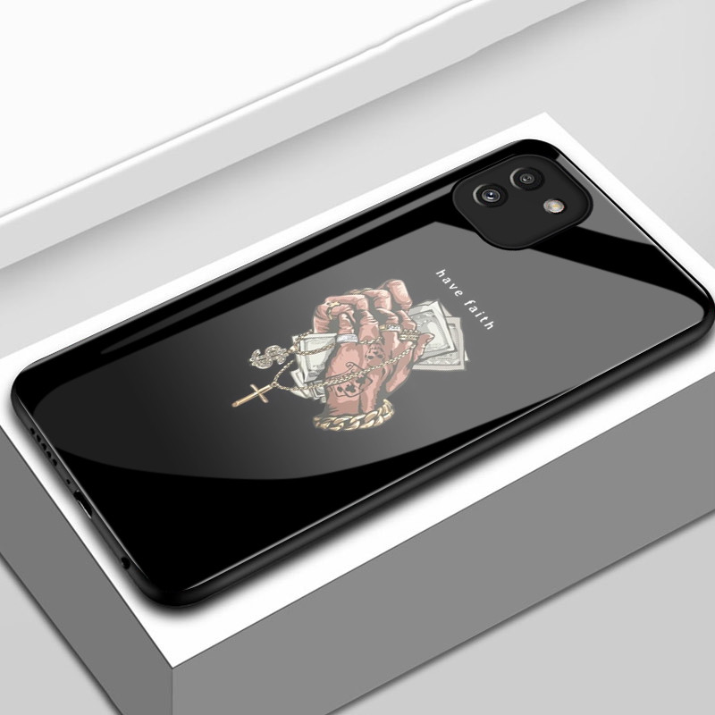 เคสสำหรับ Samsung A03 A02s A03s M02s F02s A02 M02 เคสโทรศัพท์ประนีประนอมเปลือกแก้วกันกระแทก