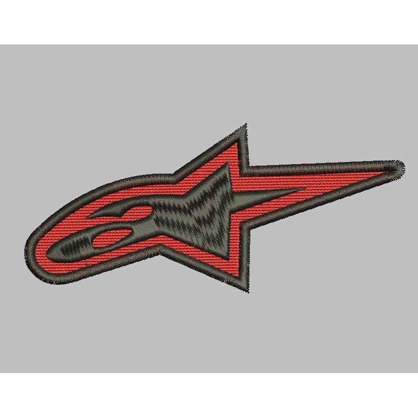 HD-R64 ALPINESTARS ICON สีแดงโลโก้ PATCH EMBROIDERED BET/EMBLEM อุปกรณ์เสริม