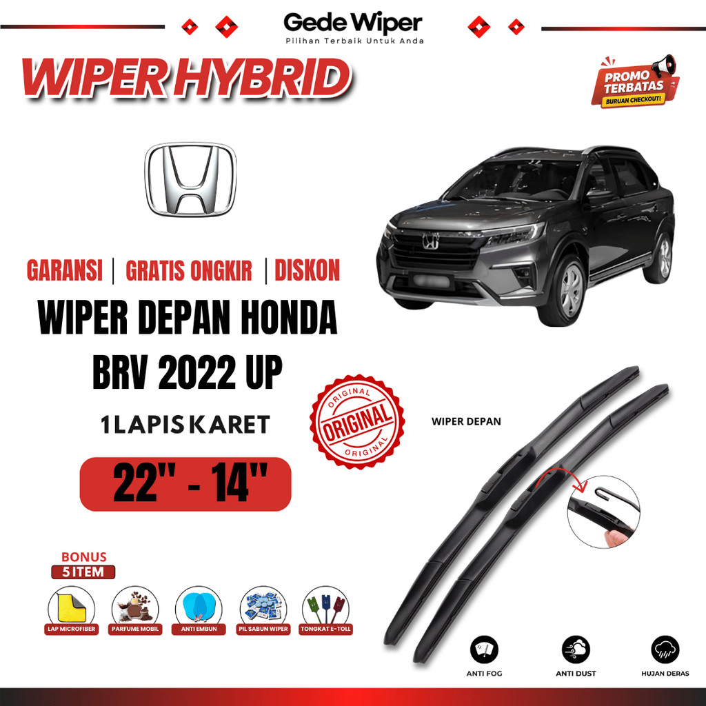 2022 Honda BRV Wiper - กระจกรถยนต์ Ertiga Hybrid ฟรี 5 โบนัส