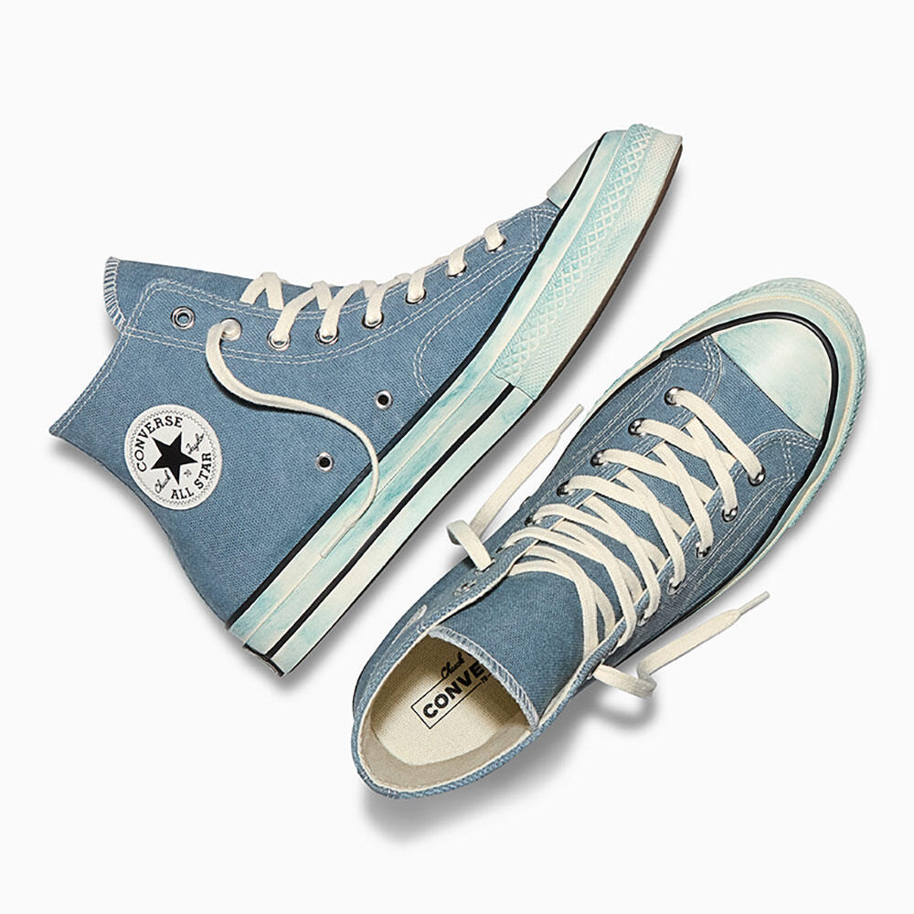 CONVERSE حذاء رجالي Chuck 70 Washed Canvas HI — رمادي — صورة 3