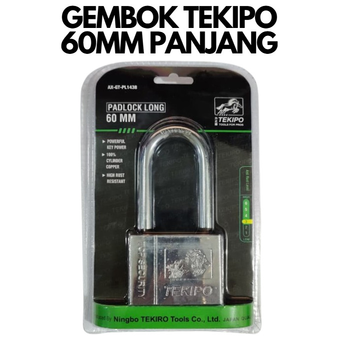 TEKIPO บ้านกุญแจประตูโกดังรั้วเหล็ก 60 มม.กุญแจยาวคอกุญแจยาว 60 มม. 60L Anti-Theft Anti-Rust กันสนิม