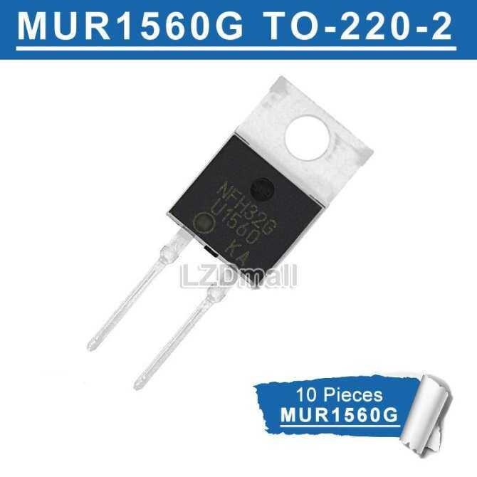 10pcs Original U1560 TO-220-2 MUR1560G MUR1560 RHRP1560 TO-220 Ultra Fast Recovery Rectifier ทรานซิส