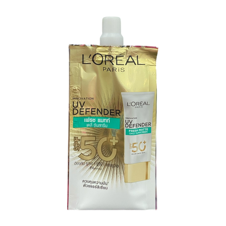 HOT🔥(1 ซอง) ลอรีอัล เซรั่มกันแดด แบบซอง ยูวี ดีเฟนเดอร์ L'OREAL PARIS UV Defender SPF 50+ PA++++ Lor