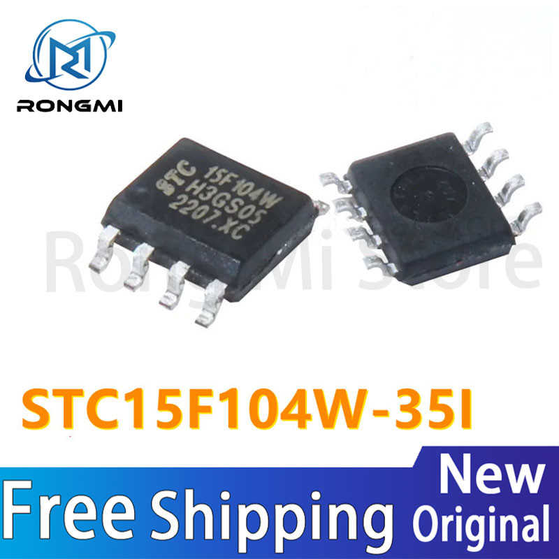 10-100 ชิ้น STC15F104W 35I SOP-8 ยี่ห้อใหม่ STC15F104 ชิป IC ขายส่งจัดส่งฟรี