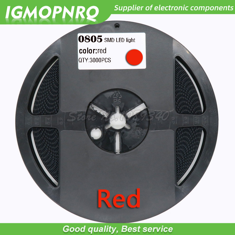 1reel 3000PCS 0805 SMD LED ไดโอดสีแดงไฟ LED IGMOPNRQ
