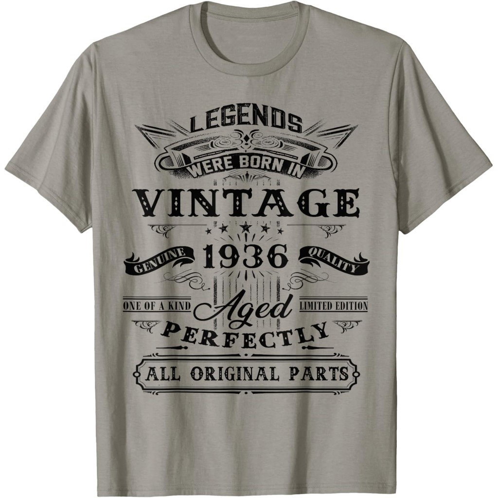 เสื้อยืดผ้าฝ้ายผู้ชาย 88th Birthday สําหรับ Legends Born 1936 88 Yrs Old Vintage เสื้อยืด