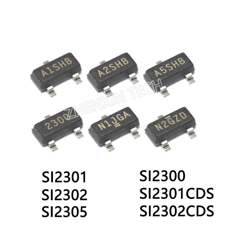 20-100 ชิ้น/ล็อต SI2301 A1SHB A2SHB SOT-23 SI2302 SI2300 SI2305 SOT23 SI2301CDS SI2302CDS ใหม่ FESTO