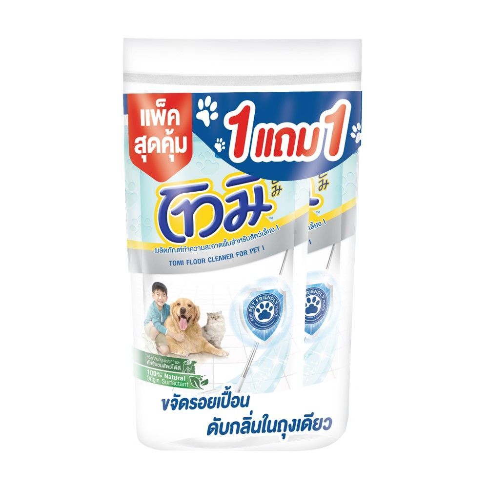 โทมิ น้ำยาถูพื้นโอเชี่ยน สำหรับสัตว์เลี้ยง 550 มล แพ็ค1 แถม1