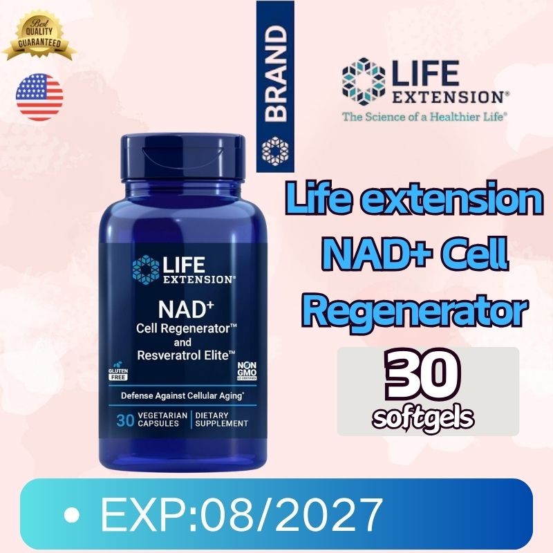 Life Extension NAD+ Cell Regenerator™ 100 mg / 30 Vegetarian Capsules EXP:08/27
