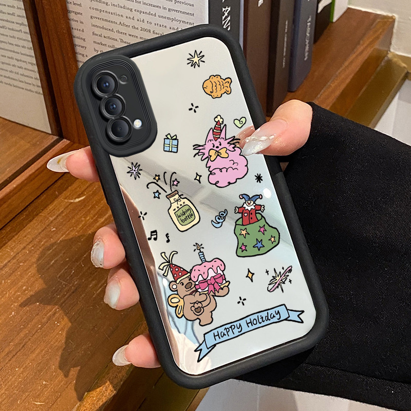 OPPO Reno 4 4G Reno4 Reno 4 5G กรณี HP กรณีรูปแบบ Make You วันหยุดกระจกกรณี Ccessing ซิลิโคน Softcas