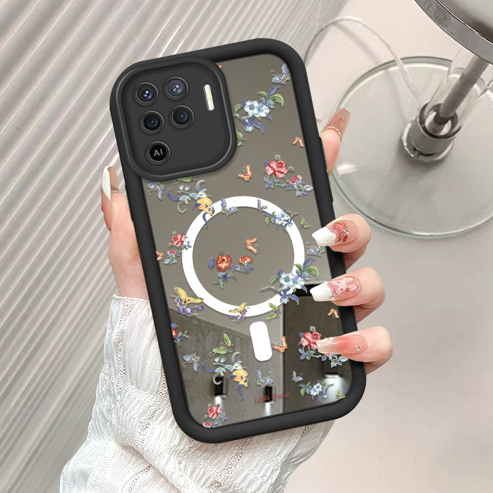 OPPO Reno 5F A94 F19 Pro สําหรับกระจก Softcase กรณี HP ดอกไม้ Cassing ปลอก 5103 JZ TY