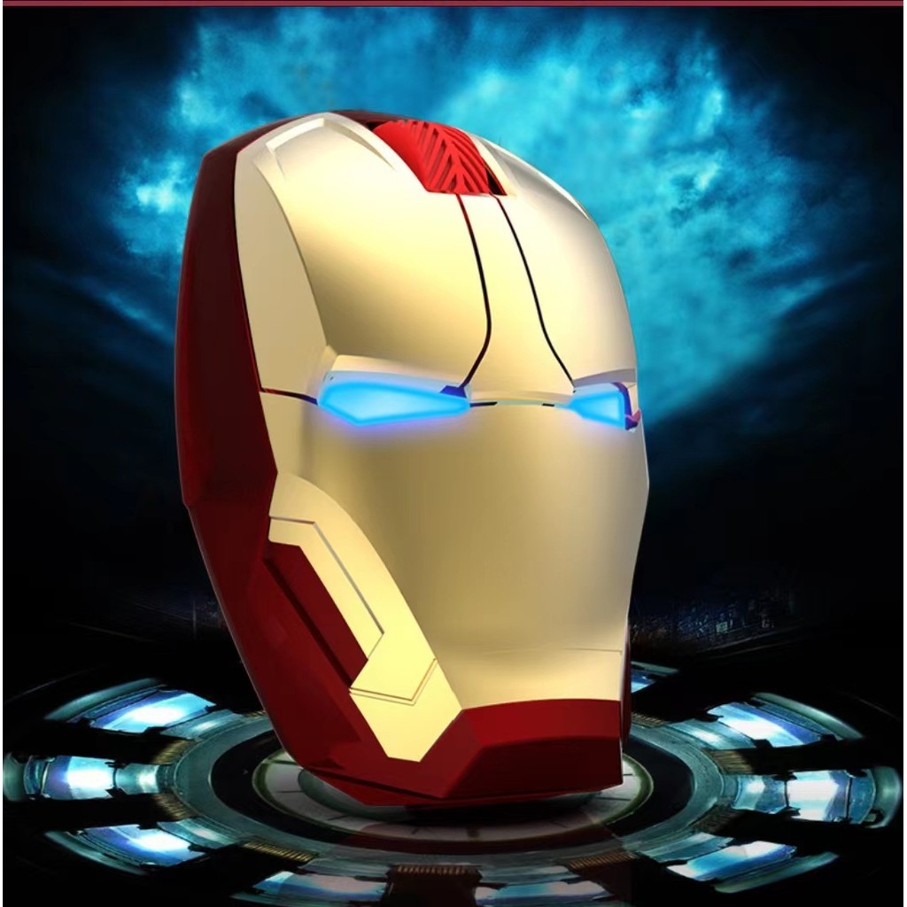 เมาส์ไร้สายเกมมิ่ง Iron Man 3 - เมาส์คอมพิวเตอร์ส่องแสง 2.4G 2400DPI สำหรับโน๊ตบุ๊ค ขนาด 106x68x42mm