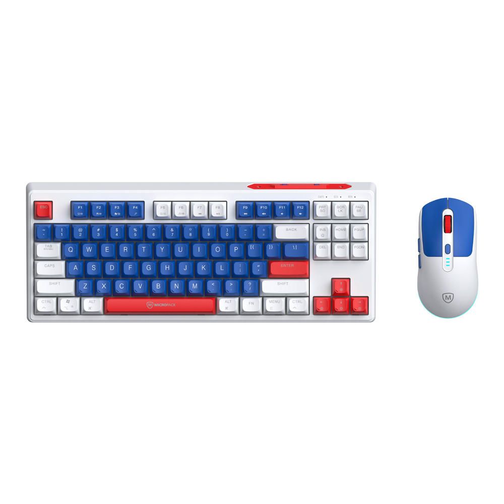WIRELESS KEYBOARD & MOUSE (คีย์บอร์ดและเมาส์ไร้สาย) MICROPACK KM-269W (NAVY) \\\
