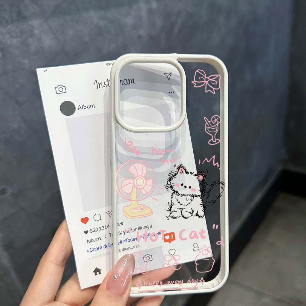 Cat Clear Aesthetic Casing Hp Vivo Y21D Z10R 5G V60 Lite V60 Y29 5G V50 Lite Y28 Y19S Pro Y400 Y11 Y