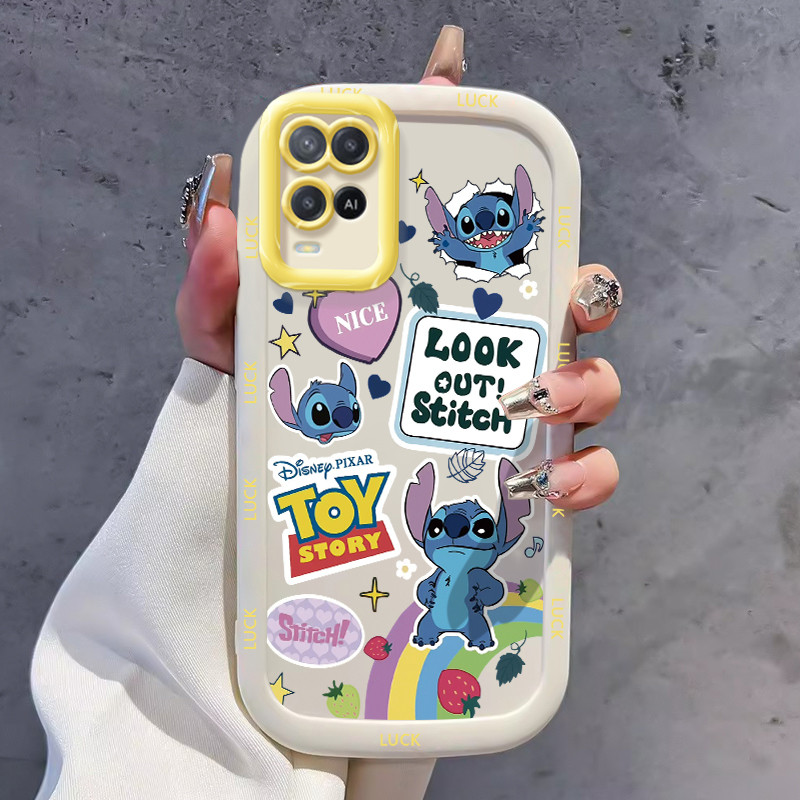 เคสสำหรับ OPPO A54 4G เคสโทรศัพท์น้องสติชน่ารักซิลิโคนกันกระแทก