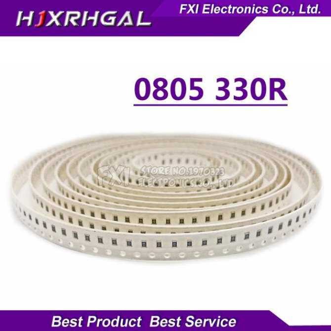 300 ชิ้น 08805-330R 0805 ตัวต้านทาน SMD 330 โอห์ม 1/8W 330R 331 ใหม่เดิม