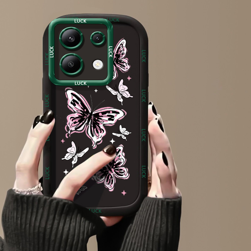 เคสสำหรับ Xiaomi Redmi Note 13 5G POCO X6 Neo 5G เคสโทรศัพท์ผีเสื้อซิลิโคนกันกระแทกป้องกันการตก