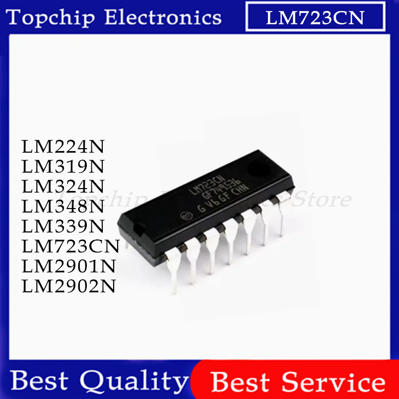 ยี่ห้อใหม่ 10pcs LM324N LM324 DIP-14 LM339N LM339 LM224N LM319N LM348N LM2901N LM2902N LM24 LM4863N 