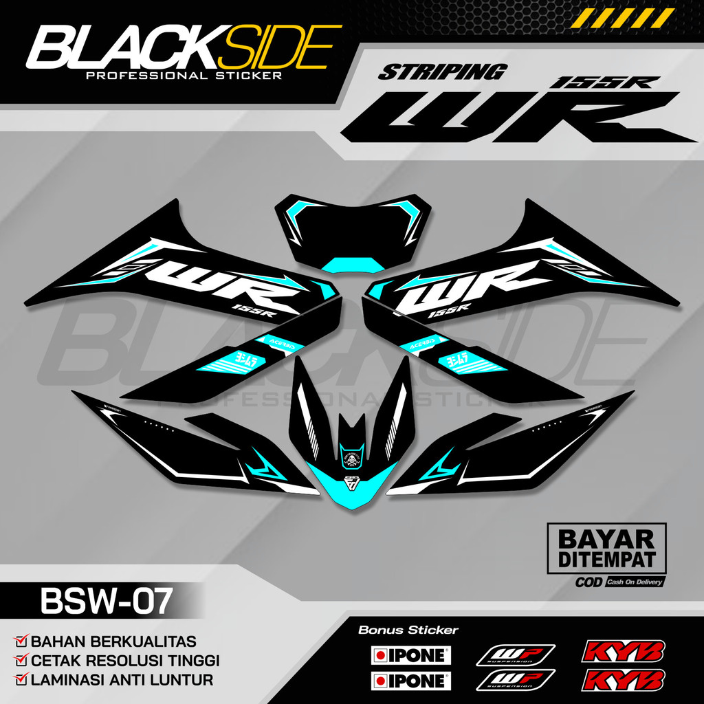 Yamaha WR 155 Striping - รายชื่อสติ๊กเกอร์ WR 155 - 07