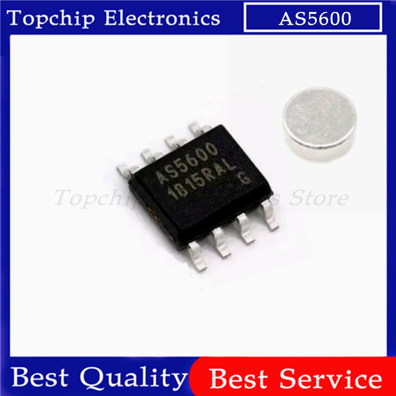 5 ชิ้น AS5600-ASOM AS5600 SOP8 ตัวเข้ารหัสแม่เหล็ก SMD พร้อมแม่เหล็ก