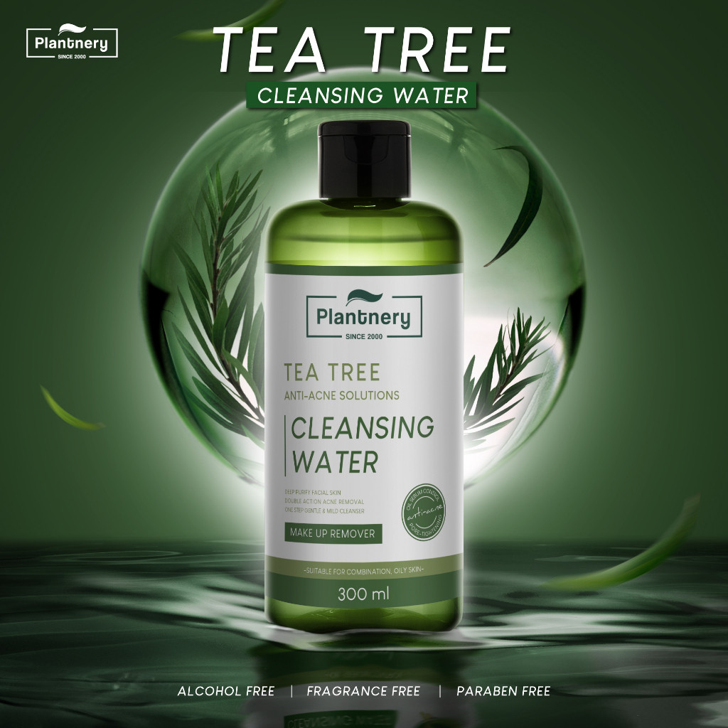 HOT🔥Plantnery Tea Tree First Cleansing Water 300 ml คลีนซิ่ง ทีทรี