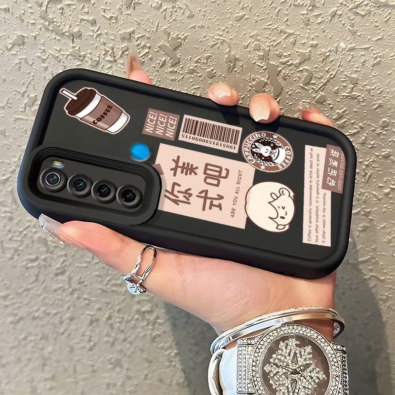 ปลอก Hp Xiaomi Redmi Note 8 Redmi Note 8T Redmi Note 8 Pro Case Casing HP coffee pattern Kesing Kasi