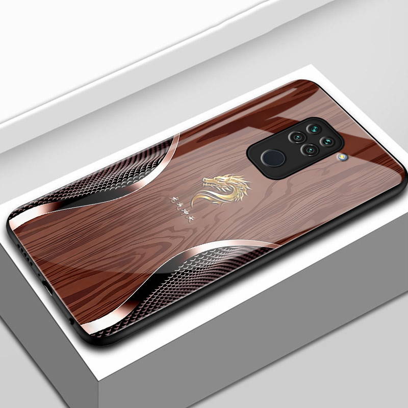 เคสสำหรับ Xiaomi Redmi Note 9 Note 9s Note 9 Pro POCO M2 Pro เคสโทรศัพท์มังกรเปลือกแก้วกันกระแทก