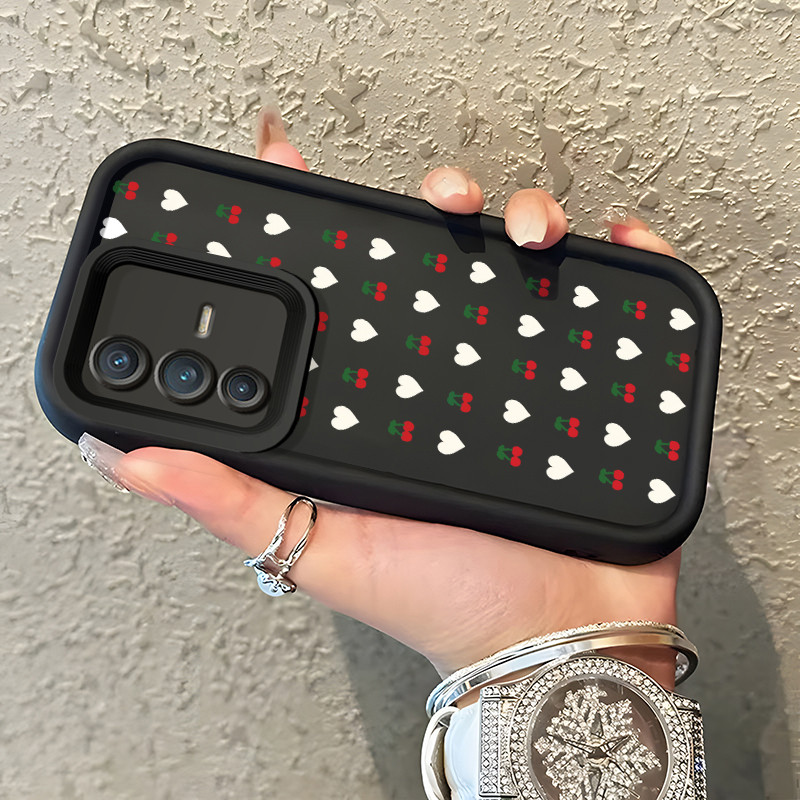 MATA VIVO V23 5G V23i 5G V23E 4G V23E 5G Y75 4G Case Love Case with Cherry Pattern HP เคสซิลิโคน Sof