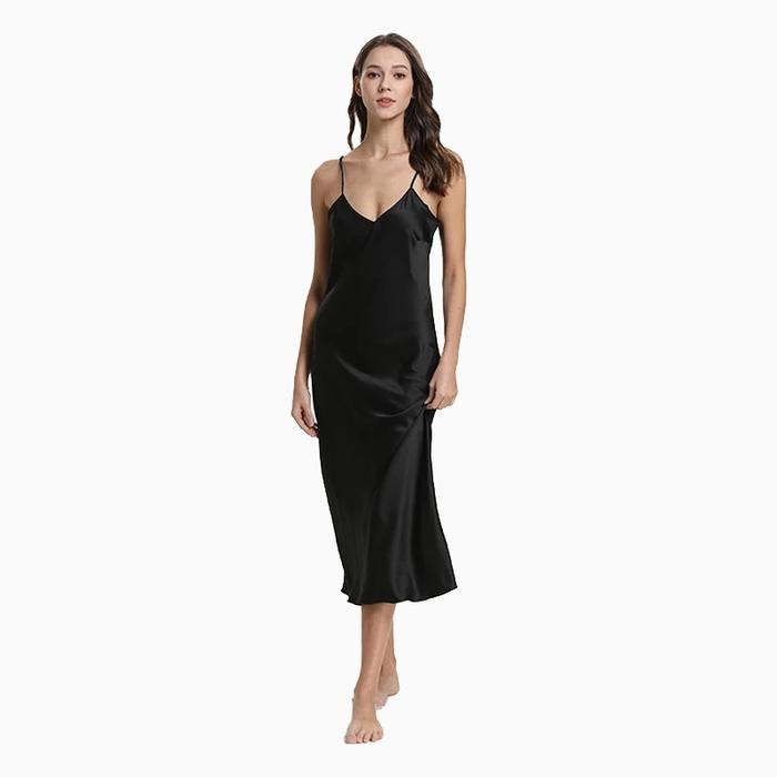 Choice - ชุดเดรสยาว Camisoles เซ็กซี่ Saten ขนาดเล็กผู้หญิงสไตล์เกาหลี - Jfashion Minori