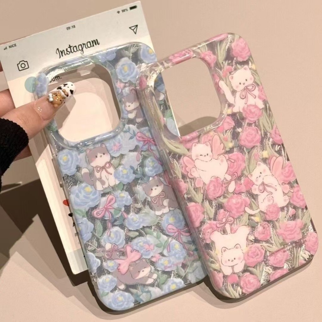 Soft Cat Butterfly Bow Garden Casing Hp Infinix Samrt 10 Plus Hot 60 60I Pro + Smart 9 8 6 7 50I 40I