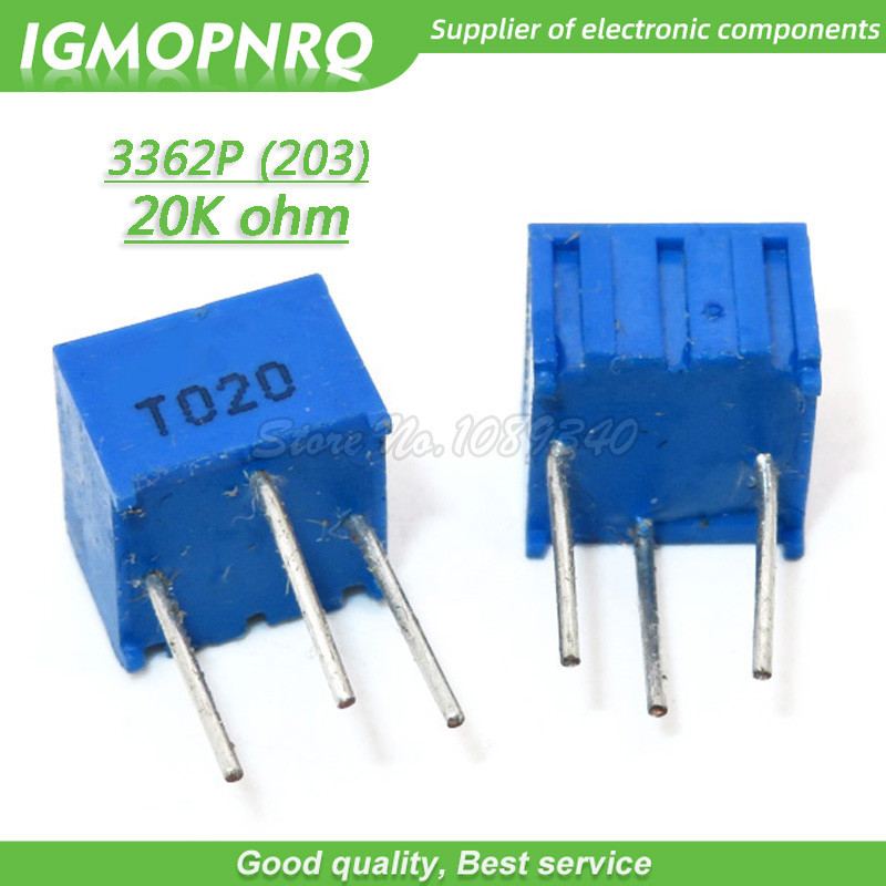 10 ชิ้น 3362P 203LF 3362P 203 20 K โอห์ม Trimpot Trimmer Potentiometer Variable resistor 3362 P 1 20