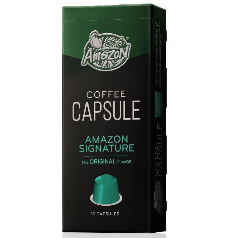 CAFE AMAZON คาเฟ่อเมซอนกาแฟแคปซูลซิกเนเจอร์กาแฟแท้คั่วบด แพค 10แคปซูล 58กรัม [8852124014287]