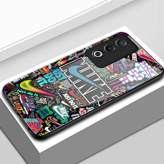 เคสสำหรับ OPPO A3 Pro 5G A80 5G เคสโทรศัพท์แบรนด์อินเทรนด์เปลือกแก้วกันกระแทก