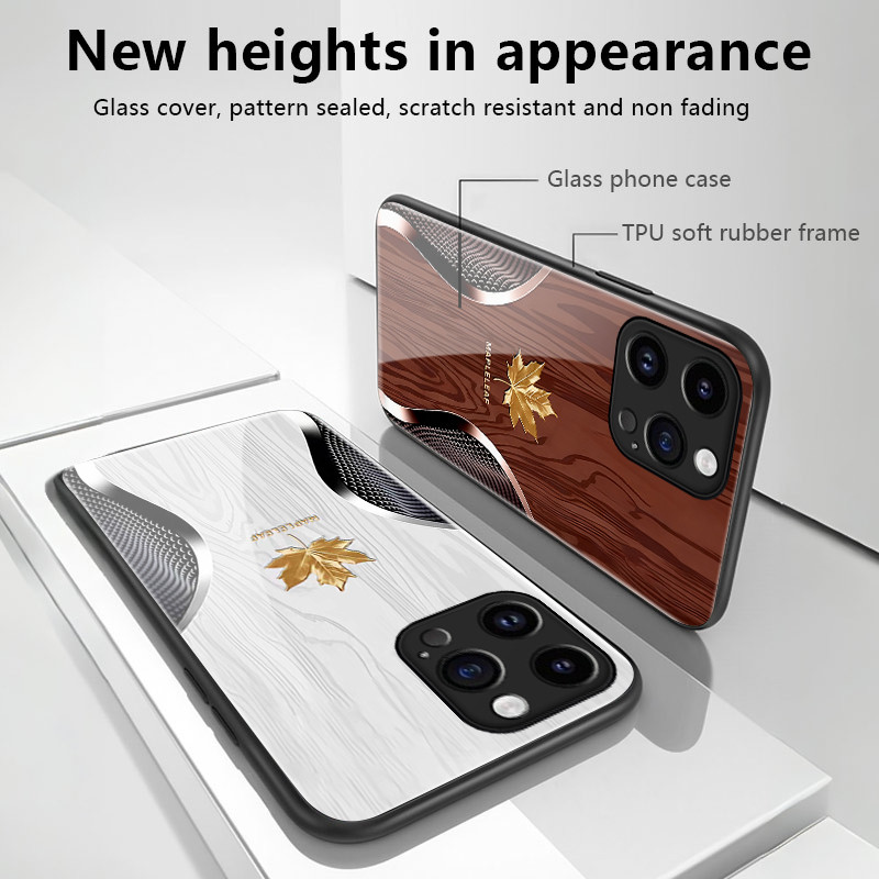 เคสสำหรับ OPPO Reno 5 5G Reno 5G 5G Find X3 Lite เคสโทรศัพท์ใบเมเปิ้ลนำโชคเปลือกแก้วกันกระแทก - รูปที่ 4