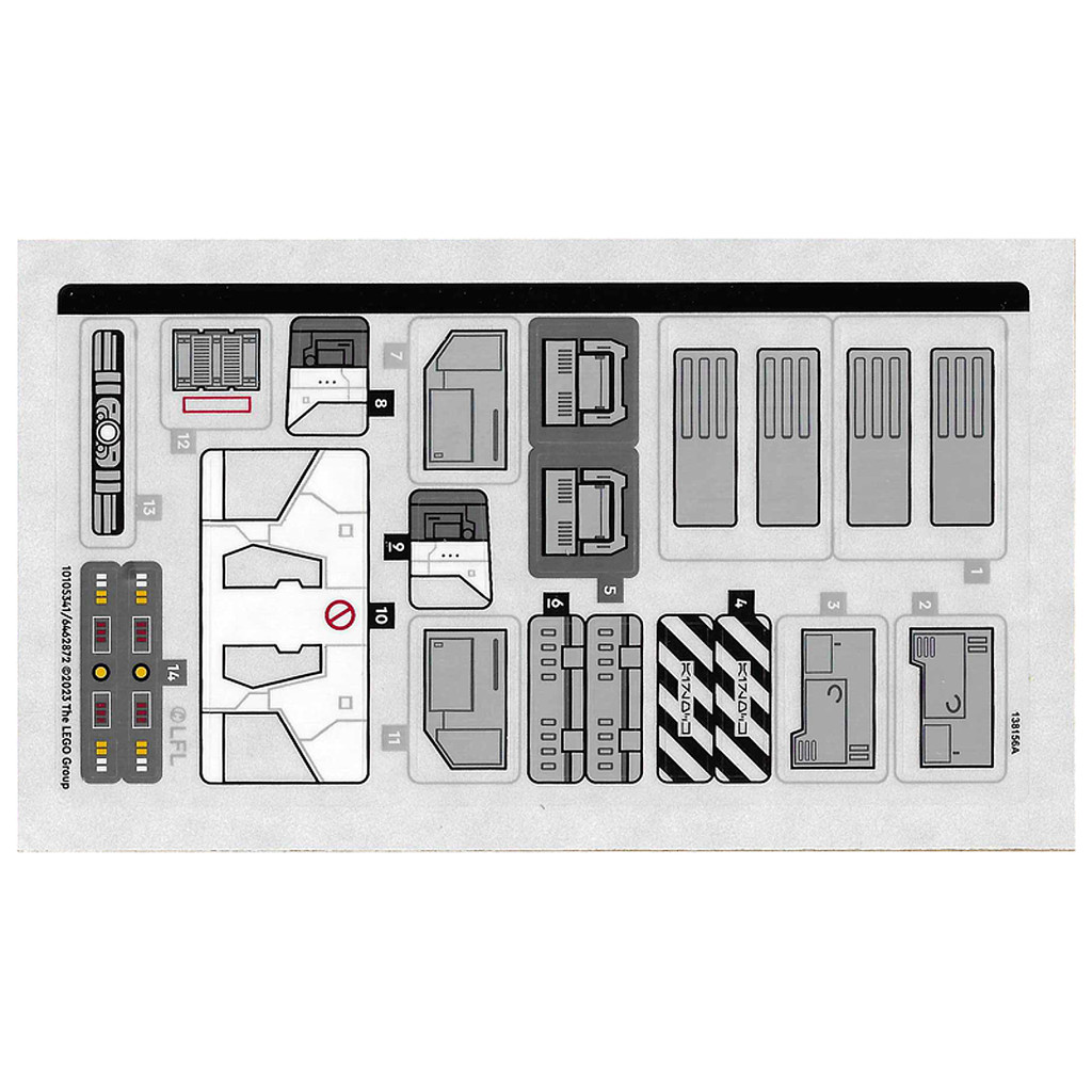 Brick2cube Part - Sticker Sheet for Set 75357, Sheet 1 - (10105341/6462872) - 75357stk01