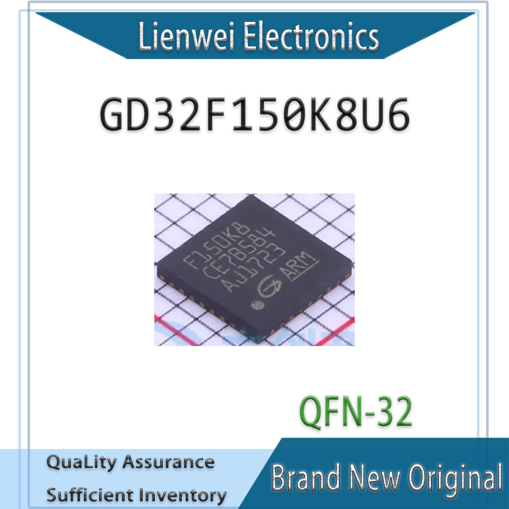 100% ใหม่ Original F150K8 GD32F150K8U6 IC MCU ชิปเซ็ต QFN-32